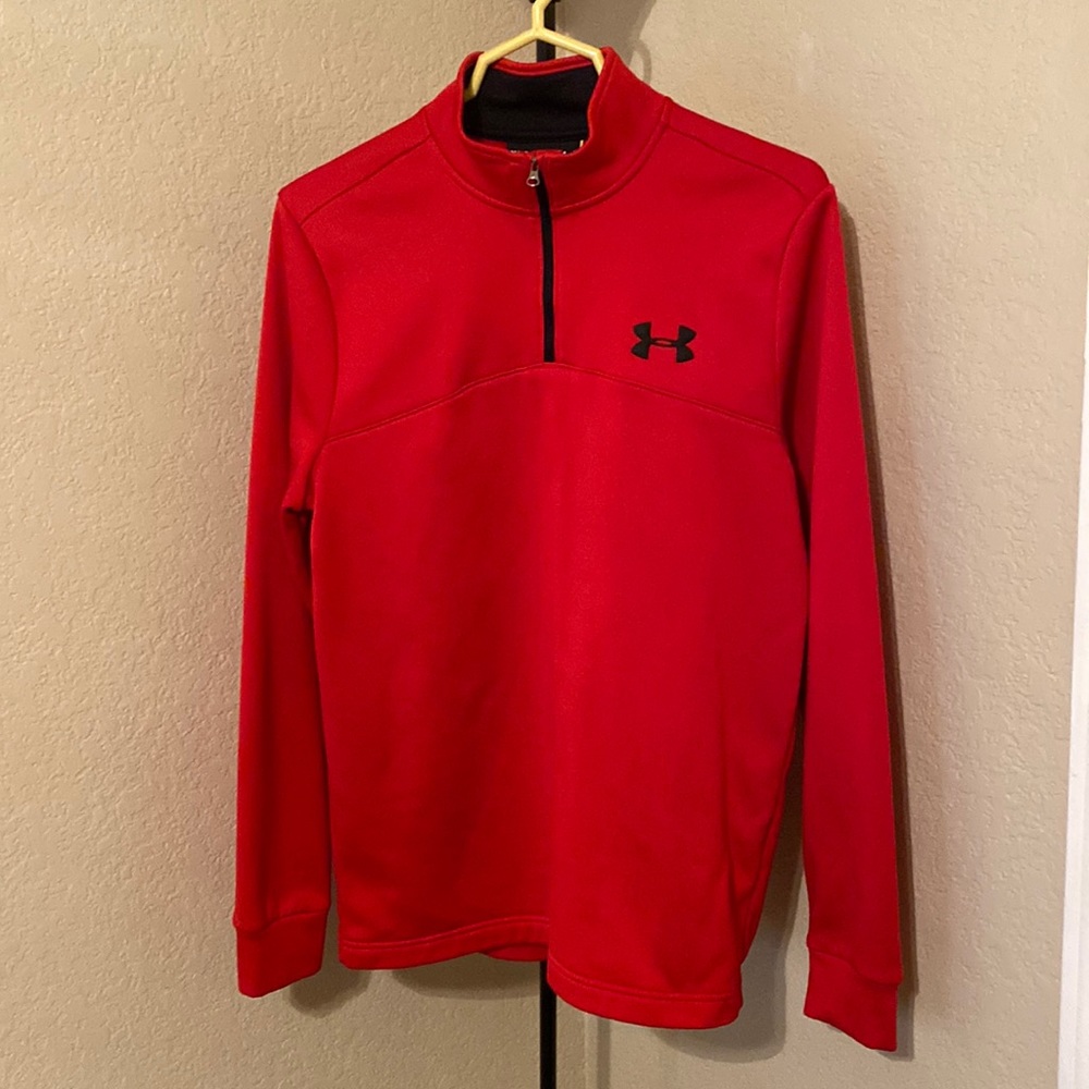 Red Under Armour pullover loose size small